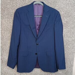 Ted Baker Blazer Mens 38R Blue Endurance Sport Coat Jacket JARROW Wool